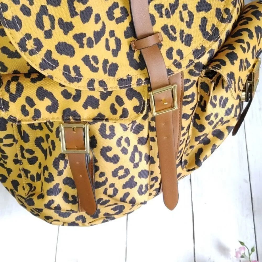 Cargo Cheetah Print Backpack Bag Purse - Picture 5 of 11